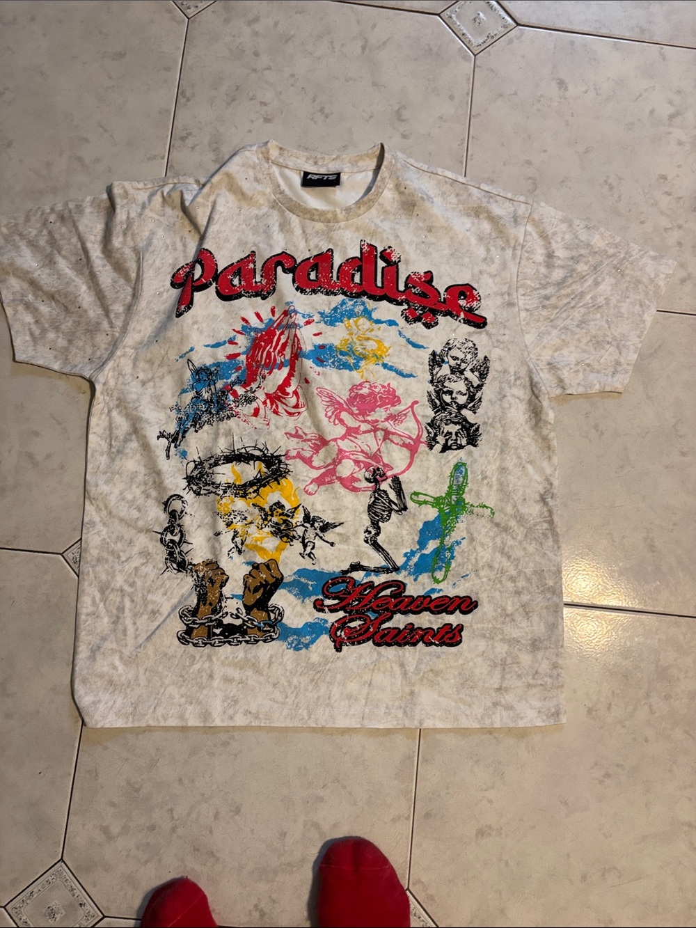 Paradise Heaven Saints Graphic Tee - White